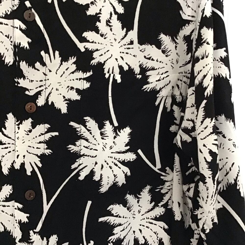 Kenny Flowers Island Classics tropical Black & White Palm tree  shirt. 3XL - Picture 4 of 7